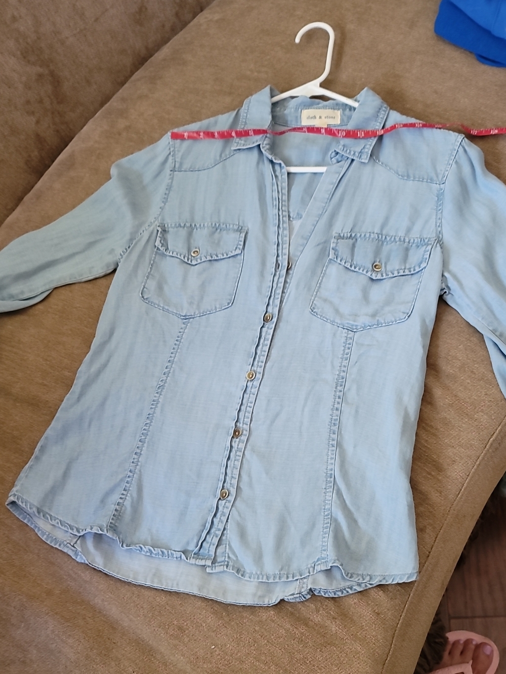 Cloth & Stone Light Blue Denim-Style Button-Up Shirt - Women